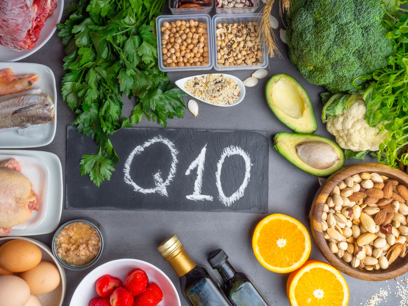 Flat-lay of wholesome foods